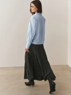 Next Bleu/Blanc - Lot de 2 chemises ajustées extensibles indispensables à manches longues Sale