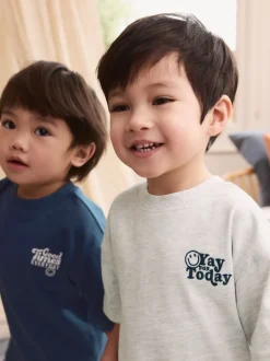 Next Bleu/Blanc - Lot de 2 pyjamas longs à manches courtes (9mois à12ans) Best