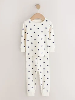 Next Bleu/Blanc - Lot de 3 Pyjamas Ajusté Se blottir (9mois à10ans)
