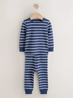 Next Bleu/Blanc - Lot de 3 Pyjamas Ajusté Se blottir (9mois à10ans)