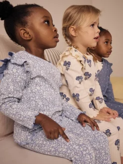 Next Bleu/Blanc - Pyjama Rib Se blottir 3 Pack (9mois-12ans)