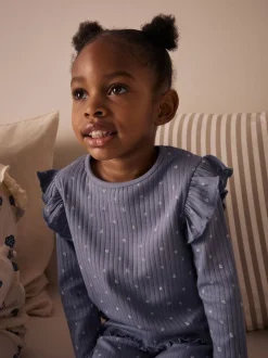 Next Bleu/Blanc - Pyjama Rib Se blottir 3 Pack (9mois-12ans)