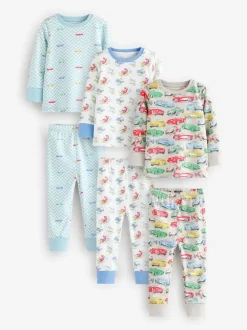 Next Bleu/Blanc Cars - Pyjama Snuggle 3 Pack Sale