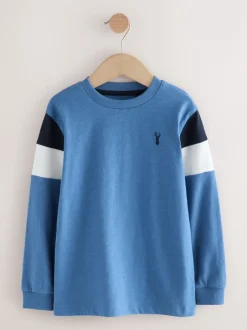 Next Bleu/blanc/vert - T-shirts à manches longues color-block, lot de 3 (3-16ans) New