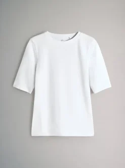 The Set Bleu/bleu clair/Crème/Blanc - lot de 4 t-shirts à manches mi-longues à col rond New