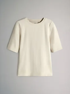 The Set Bleu/bleu clair/Crème/Blanc - lot de 4 t-shirts à manches mi-longues à col rond New