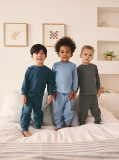 Next Bleu/bleu marine/gris - Lot de 3 pyjamas décontractés (9mois à12ans)