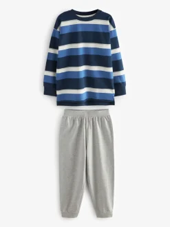 Next - Lot de 3 pyjamas à jambes courtes (3-16ans) (3-16ans) Bleu/bleu marine/gris Best