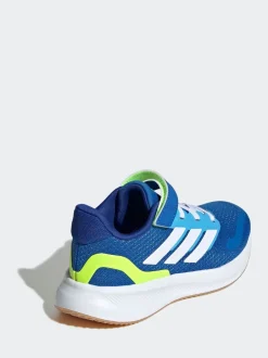 adidas - Baskets de course Runfalcon 5 à lacets élastiques pour enfant Bleu/citron vert Sale