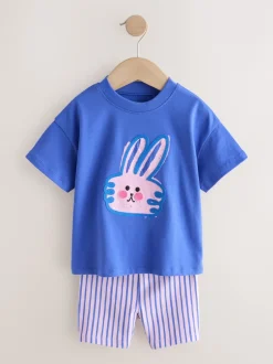 Next Bleu/Crème - Ensemble short haut et cycliste Lot de 2 (3mois7ans) Online