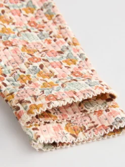 Next Bleu/Crème/Coral Ditsy - Body à volants et manches longues bébé Lot de 4 (0mois2ans)