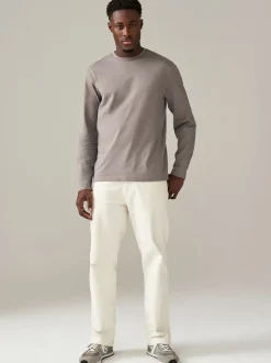 Next Bleu/Grey/Neutre - Ajustement régulier - T-shirt à coupe classique à manches longues en coton 100 %, lot de 5 Discount