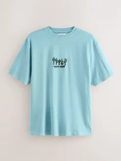 Next Bleu/Gris - Ensemble pyjama Terry Urban en jersey à manches courtes