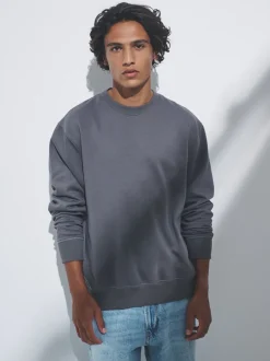 The Set Bleu/Gris - Lot de 3 - Sweat-shirt à Col rond coupe Décontracté Online