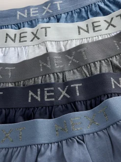 Next Bleu/Gris - Lot de 5 boxers amples Outlet