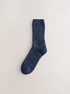 Next Bleu/Gris - Lot de 2 paires de chaussettes moelleuses Hot