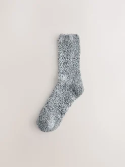 Next Bleu/Gris - Lot de 2 paires de chaussettes moelleuses Hot