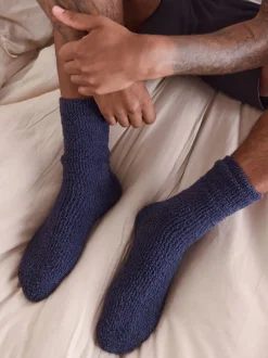 Next Bleu/Gris - Lot de 2 paires de chaussettes moelleuses Hot