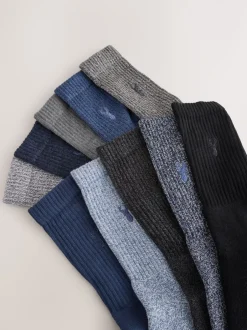 Next Bleu/gris torsadé - Lot de chaussettes épaisses brodées 10 Best