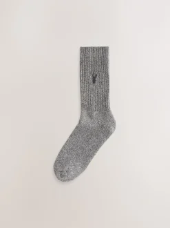 Next Bleu/gris torsadé - Lot de chaussettes épaisses brodées 10 Best