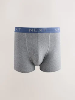 Next - Boxer en coton riche 10 Lot Bleu/gris/noir Hot