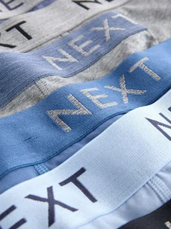 Next - Boxer en coton riche 10 Lot Bleu/gris/noir Hot