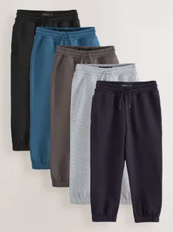 Next Bleu/gris/noir - Lot de 5 joggings Basic (3-16ans) Clearance