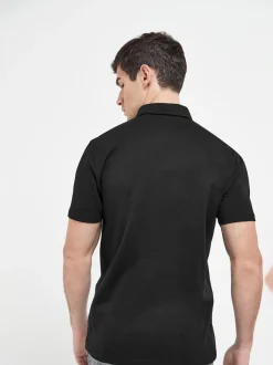 Next - Polo en jersey Manches courtes 3 Pack Bleu/gris/noir Hot