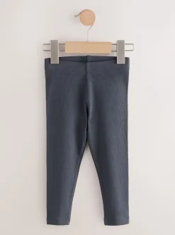 Next Bleu/Gris/Rayure - Lot de 5 leggings côtelés (3mois-7ans) Best
