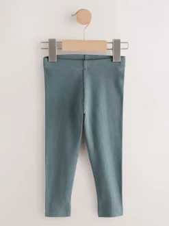 Next Bleu/Gris/Rayure - Lot de 5 leggings côtelés (3mois-7ans) Best
