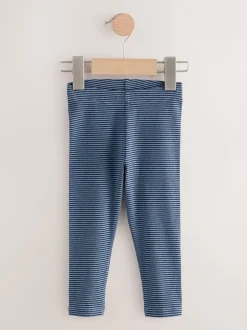 Next Bleu/Gris/Rayure - Lot de 5 leggings côtelés (3mois-7ans) Best