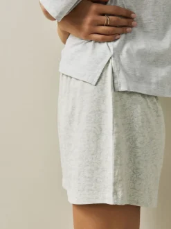 Next Bleu/gris/rose fleuri - Ensemble de 3 pyjamas shorts