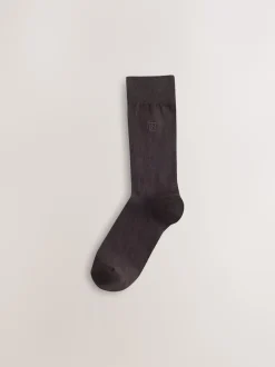 Next Bleu/Gris/Vert - Lot de 8 - Chaussettes fraîches brodées durables Discount