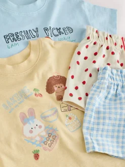 Next Bleu/Jaune - Ensemble haut et short Lot de 2 (3mois à7ans) Best