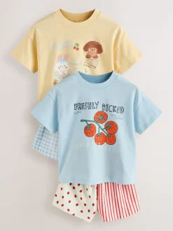 Next Bleu/Jaune - Ensemble haut et short Lot de 2 (3mois à7ans) Best
