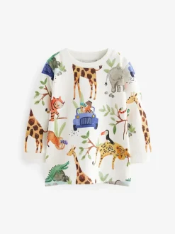 Next Bleu/jaune Safari - Lot de 3 T-shirts à manches longues imprimé animal et personnage (3mois-7 ans) Online
