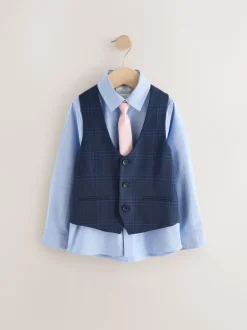 Next Bleu/Marine - Ensemble gilet, chemise et cravate (12mois à16ans) Hot