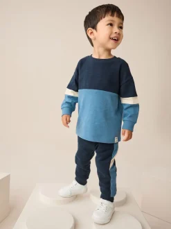 Next Bleu/Marine - Ensemble T-shirt et Jogging à manches longues (3mths-7yrs) Sale