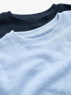 Next - Lot de 2 Hauts thermiques à manches longues (2-16ans) Bleu/Marine Discount