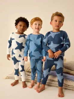 Next Bleu/Marine - Lot de 3 pyjamas Snuggle (9mois-10ans) Best