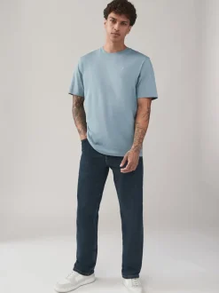 Next - Ajustement régulier - T-shirt 4 Pack Bleu/Marine/Blanc/Acier Outlet