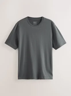 Next - Ajustement régulier - T-shirt 4 Pack Bleu/Marine/Blanc/Acier Outlet