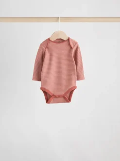 Next Bleu/marron - Lot de 5 bodys à manches longues pour bébé Sale