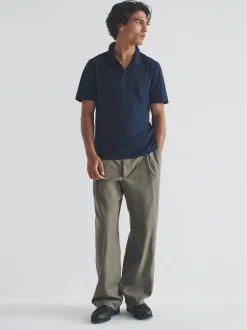 The Set Bleu/Marron/Blanc bleu marine - lot 3 polos en jersey de coton à manches courtes Best