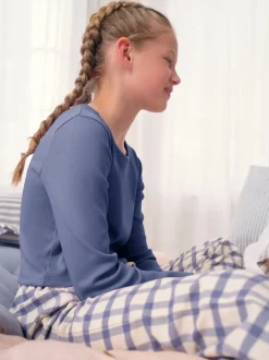 Next Bleu/Neutre - Lot de 2 pantalons de pyjama tissés (3-16ans) Online