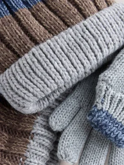 Next Bleu/neutre bleu marine - Ensemble 3 pièces Chapeau, Gants & Snood (3-16ans) Sale