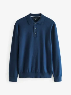 Next Bleu/neutre bleu marine - Manches longues Polos en tricot 2 Lot Best