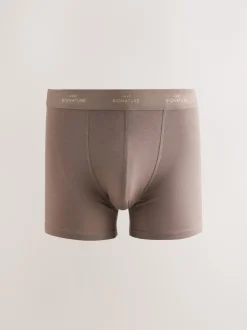 Next Bleu/Neutre/Vert - Lot de 4 boxers Signature en coton majoritaire Clearance