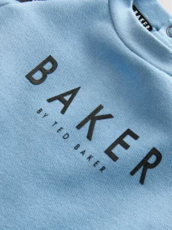Baker by Ted Baker Bleu/Noir - Barboteuse à manches longues à panneaux New