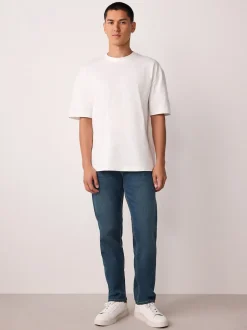 Next Bleu/Noir - - Jeans stretch de confort Coupe fuselée régulière Sale